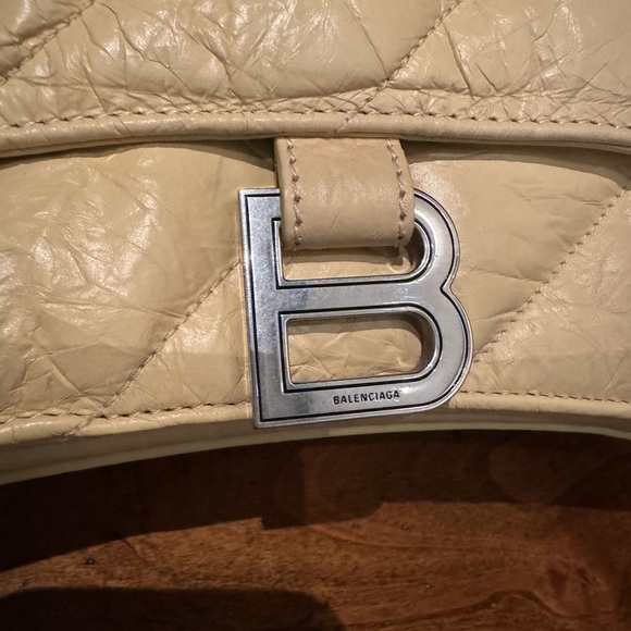 Balenciaga Crush Quilted Small Chain Bag light yellow NWT - Picture 9 of 15